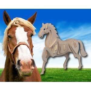    Horse   3D Jigsaw Woodcraft Kit Wooden Puzzle Toys & Games