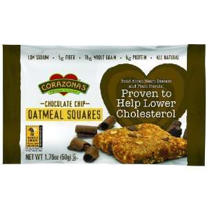 Corazonas Foods, Oatmeal Squares Chocolate Chip 12 1.76 oz (50g 