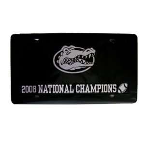  Black and Chrome Florida 2008 National Champion License Plate 