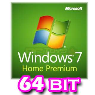 Genuine Microsoft Windows 7 Home Premium 64bit Full Version w 