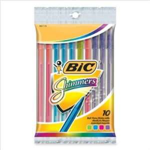  BIC CORPORATION Shimmers Stick Pen, Medium Point, 10 per 