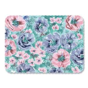  Whispering Floral Paper Tray Mats   13 5/8 x 18 3/4 Inches 