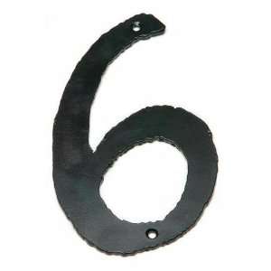 Handmade Forged Iron House number 6 