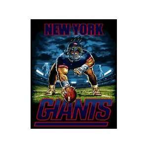  NFL New York Giants 3 Point Stance Afghan Blanket Sports 