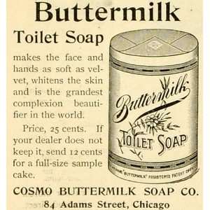  1893 Ad Cosmo Buttermilk Soap Toilet Products Skin Care 84 
