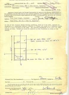 Frank Lloyd Wright Signed Document On Guggenheim Design  