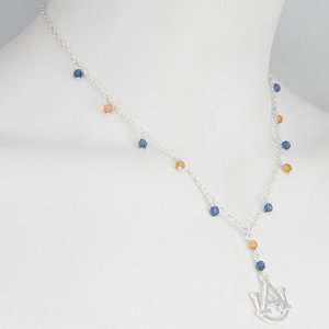 Auburn Tigers War Eagles crystal bead logo necklace  