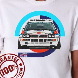 Lancia Delta Integrale Martini Racing Rally WRC T Shirt Rallye All 