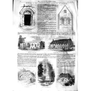   1848 ARCHAEOLOGY LINCOLN MONKS BARN BISHOPS PALACE