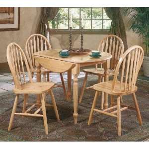 Steve Silver Company Double Drop Leaf Table Dining Room Set in Natural