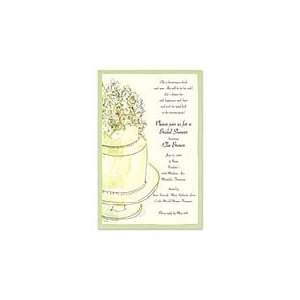  Green Cake Invitation Wedding Invitations Health 