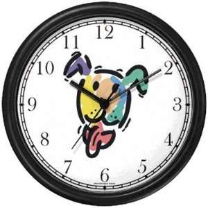  Multicolor Dog Wall Clock by WatchBuddy Timepieces (White 