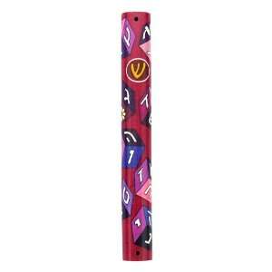 Plastic Mezuzah with Aleph Bet Blocks in Pink, Purple and 
