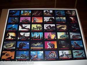 Dinosaurs Rule The Earth Uncut Card Sheet Complete Set + Pencil 