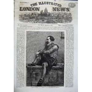 1864Portrait Man Sitting Victorian Book Fine Art Watson  