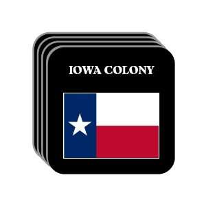  US State Flag   IOWA COLONY, Texas (TX) Set of 4 Mini 