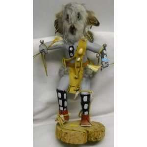  Gray Owl Dancer Kachina 13 Inch Signed Toys & Games