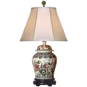  Famille Rose Temple Jar Porcelain Table Lamp
