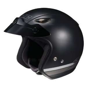 HJC CL 31 Racer II MC 5F Open Face Motorcycle Helmet Flat Black/Silver 