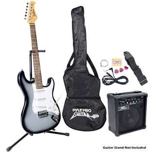 PylePro   Beginner Electric Guitar Package Grey Silver  Computers 