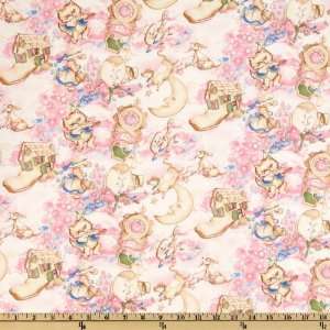  44 Wide Nursery Rhymes Humpty Dumpty Pink Fabric By The 