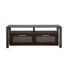 Plateau 50 Flat Screen TV Stand and Cabinet   Espresso and Black 