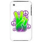 artsmith inc iphone 3g hard case peace symbol sign neon