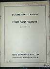 Allis Chalmers Field Cultivators Parts Book