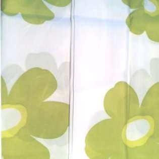 Interdesign Poppy Long Shower Curtain, Green, 72 Inches X 84 Inches at 