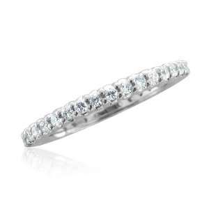 Pave Diamond Eternity Ring in Platinum Wedding Band (G, SI1, 0.50 cttw 