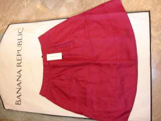 Banana Republic Mad Men Cranberry Pink Color Full Skirt Conservative 8 