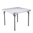 Lifetime White Granite 37 Inch Square Table with Folding Legs