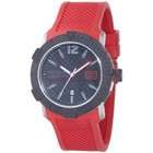 Tommy Hilfiger Mens 1790736 Sport Black Dial Red Silcon Strap with 