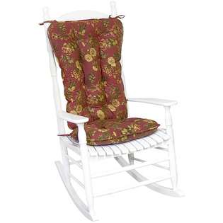  Cotton Antique Red Floral Jumbo 2 piece Rocking Chair 