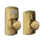 Schlage Camelot Antique Brass Keypad Entry with Flex Lock with 