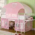 Wildon Home Muldoon Twin Loft Bed with Tent in Pink