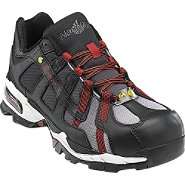   Mens Work Shoes Alloy Lite Toe Athletic Black/Red 01317 