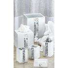 Popular Home Collections Caprice White Waste Basket