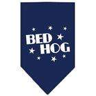 Mirage Dog Supplies Bed Hog Screen Print Bandana Navy Blue Small