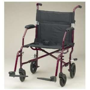  FREEDOM TRANSPORT CHAIR, RED, 300lb Capacity Health 