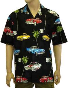 GAT Hawaiian Clasic Cars Route 66 Men Shirts  
