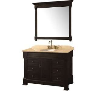 Wyndham Collection Andover 48 Inch Ivory Marble Top Single Sink Vanity 