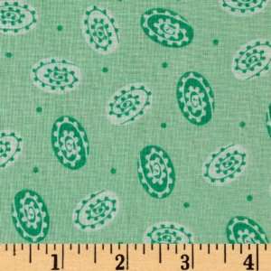  44 Wide Ooh La La Swirly Ovals Mint Fabric By The Yard 