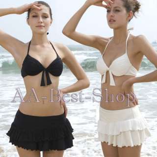 PCS Swimsuit Padded Halter Style Bikini Skirt Set  2X  