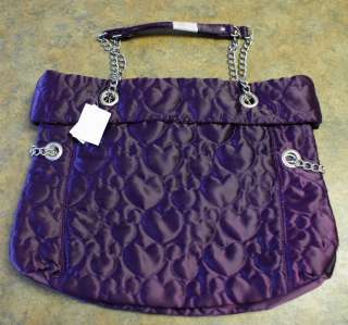 NWT Disney Parks MICKEY MOUSE Purple Large Quilted Tote Handbag  