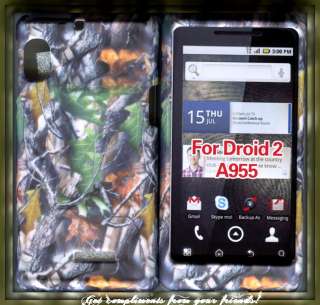 Motorola Droid 2 A955 case phone cover rubberized rigid surface camo 