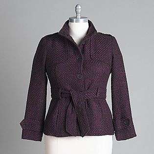  Belted Wool Coat   Plus  Outer Edge Clothing Womens Plus Outerwear
