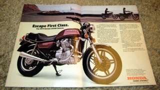 1979 Honda CX 500 Deluxe Motorcycle Original Color Ad  