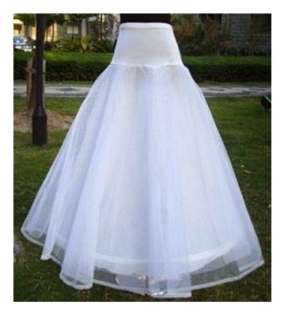 Bridal 3 Hoop Train Petticoat Crinoline Underskirt Slip  
