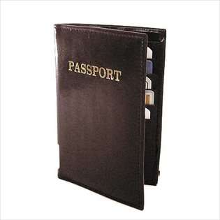 BLACK PASSPORT COVER Travel Leather Card Holder P01 